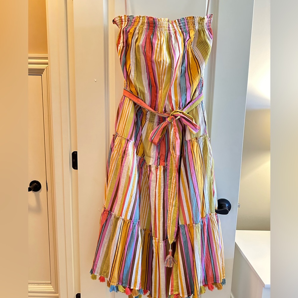 anthropologie strapless maxi dress!